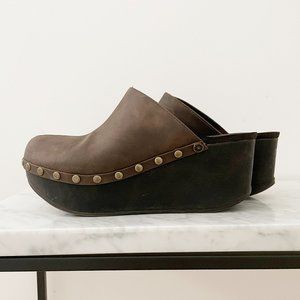 Yellow Box Vegan Leather Babete Clogs